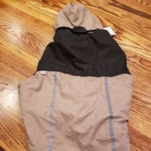 Fleece lined dog jacket w/ detachable hood